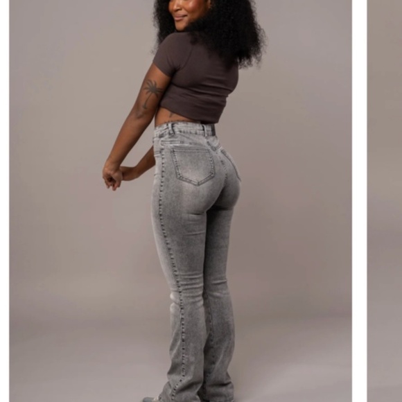 Fitjeans Flared - Heavy Washed Grey - Picture 1 of 13